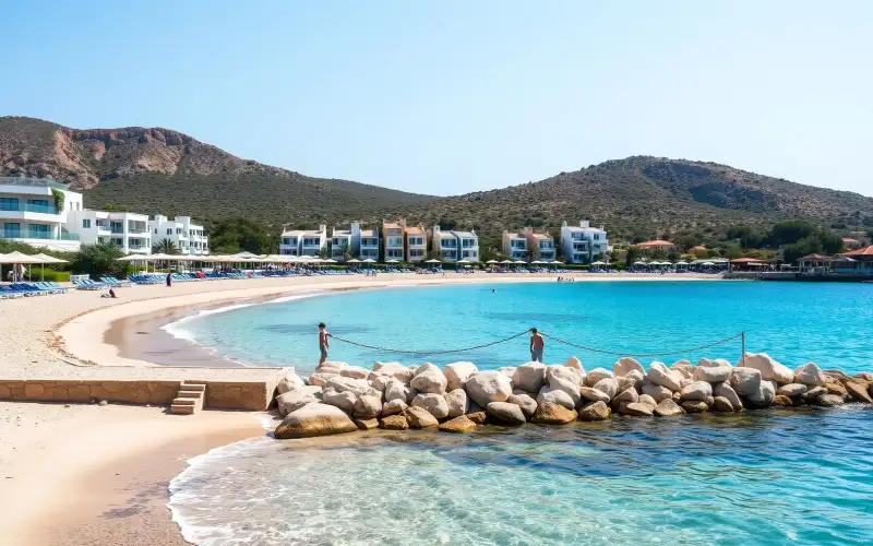 Golden sands and turquoise waters define Protaras's family-friendly beaches, Fig Tree Bay and Konnos Bay