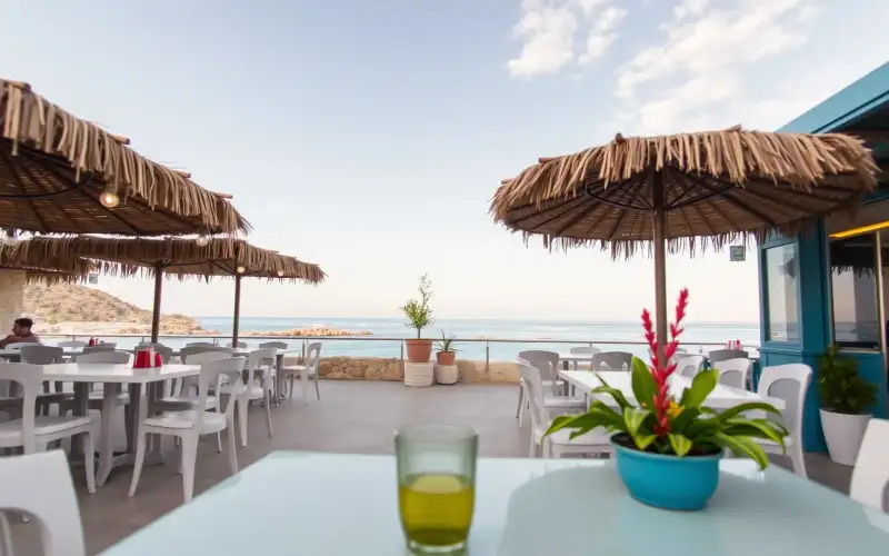 Enjoy delicious meals at a family-friendly restaurant in Protaras, Cyprus, perfect for a relaxing beach vacation
