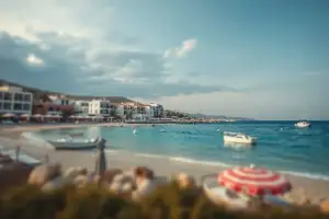 Families enjoy the turquoise waters and golden sands of Fig Tree Bay, a perfect Protaras beach escape