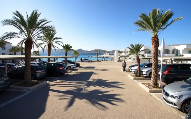 Families enjoy the sun and sand at Konnos Bay, a beautiful beach in Protaras, Cyprus